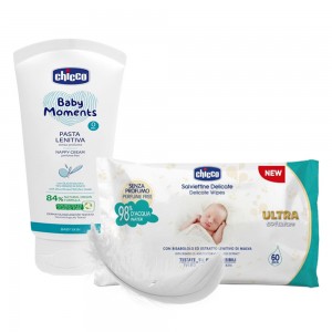 КРЕМА ЗА ПЕЛЕНСКИ ОСИП И ИРИТАЦИИ 15% ЦИНК 100МЛ + МАРАМИЦИ БЕБИ 60 ПАР. CHICCO