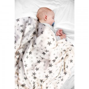 ПРЕКРИВКА MUSLIN ORGANIC 100*100 GREY SEVI BEBE