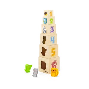 ДРВЕНА ИГРАЧКА КОЦКИ NESTING AND STACKING BLOKS VIGA