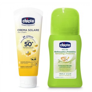 КРЕМА ЗА СОНЧАЊЕ SPF50+ 75 ml + РОЛ ОН ЗА ЗАШТИТА ОД КОМАРЦИ 60МЛ CHICCO
