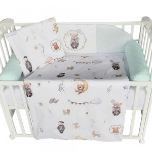 ПОСТЕЛНИНА РЕТРО МЕЧИЊА МИНТ BABY TEXTIL