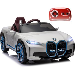 АВТОМОБИЛ НА АКУМУЛАТОР BMW I4 БЕЛ 12V 7AH 115x67x45cm BMW