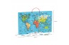 ДРВЕНА ИГРАЧКА ТАБЛА MAGNETIC WOLD PUZZLE + DRY ERASE VIGA