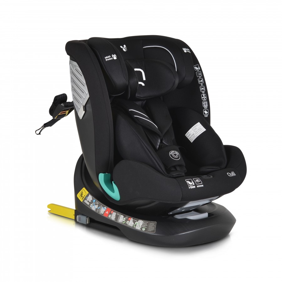 СЕДИШТЕ ЗА АВТОМОБИЛ QUILL I-SIZE BLACK 40-150 см MONI