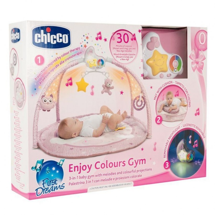 ПОДЛОГА ЗА ИГРА СО ИГРАЧКИ ENJOY COLORS PLAYGYM PINK 0+ CHICCO