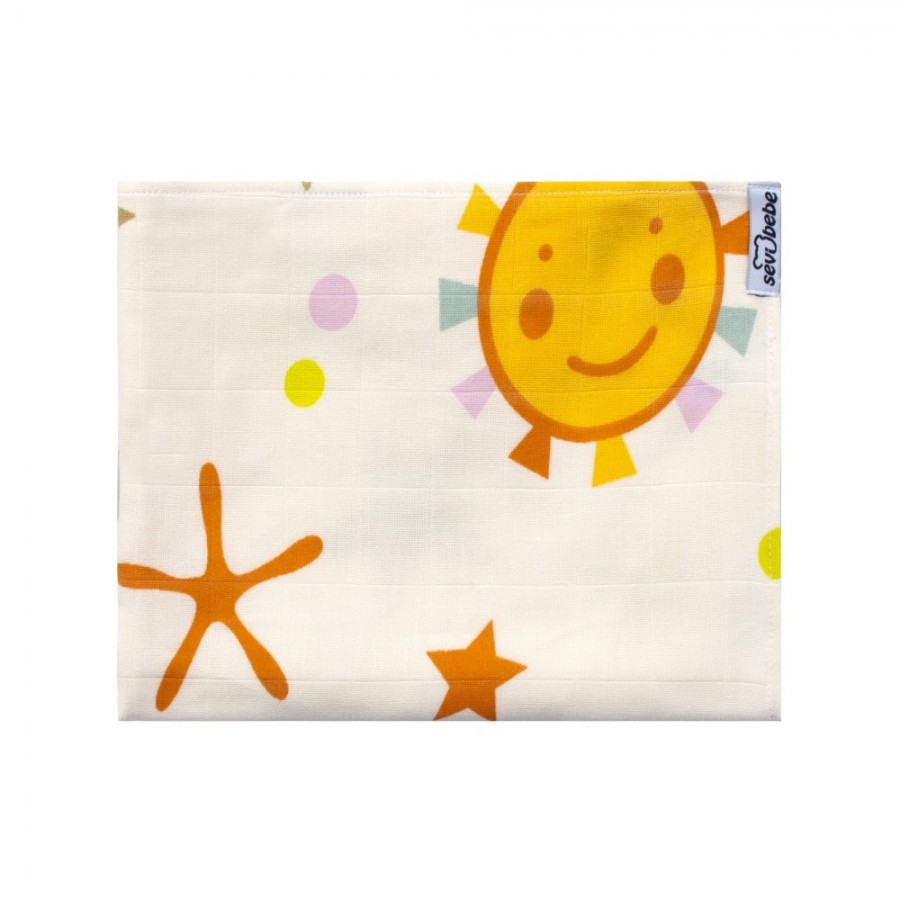 ПРЕКРИВКА MUSLIN ORGANIC 100*100 SPACE SEVI BEBE