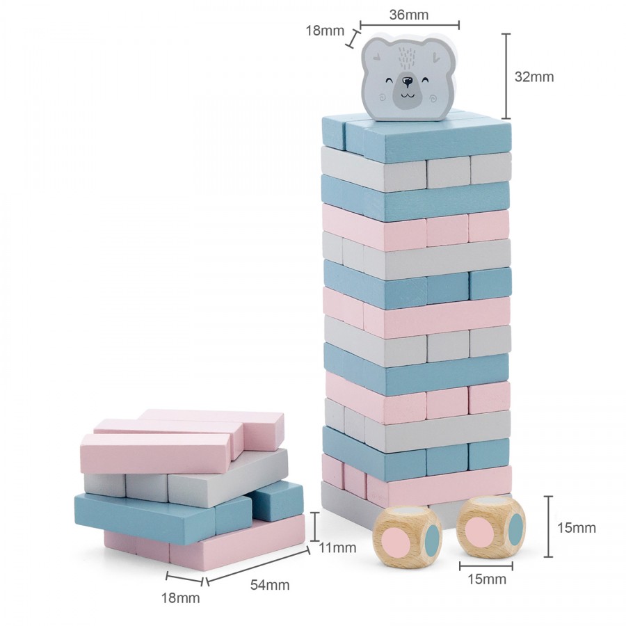 ДРВЕНА ИГРАЧКА ЗА РЕДЕЊЕ BLOCK TOWER POLARB