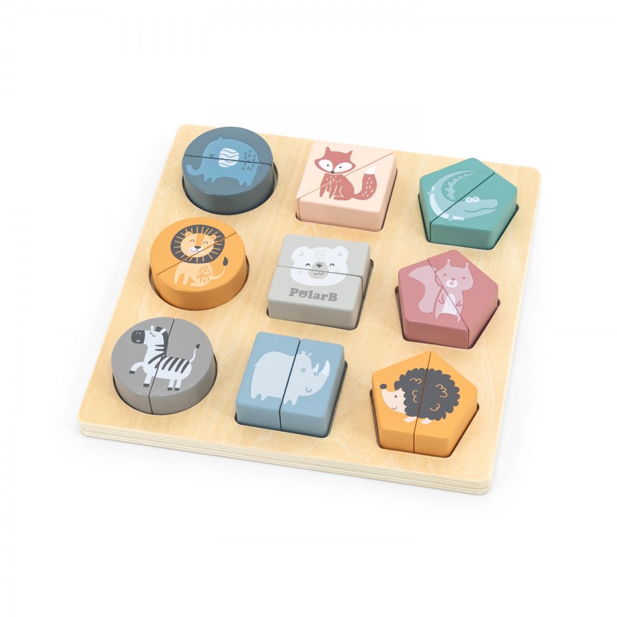 ДРВЕНА ИГРАЧКА ФОРМИ PUZZLE POLARB