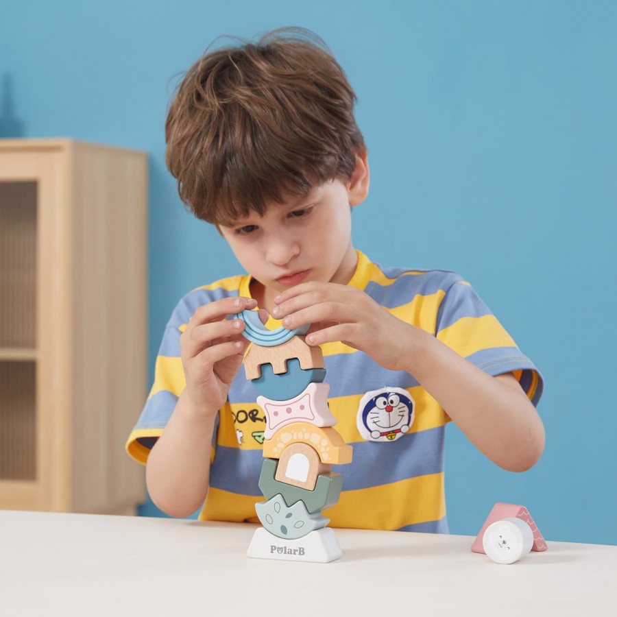 ДРВЕНА ИГРАЧКА КУЛА ОД ФОРМИ POLARB