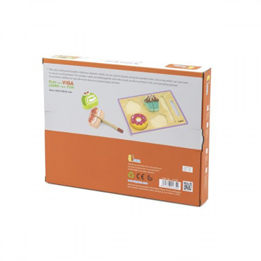 ДРВЕНА ИГРАЧКА СЕТ ЗА СЕЧЕЊЕ - ДЕСЕРТИ VIGA