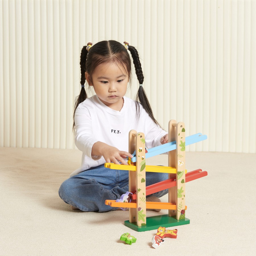 ДРВЕНА ИГРАЧКА КУЛА СО ЖИВОТНИ JUNGLE SLIDER VIGA