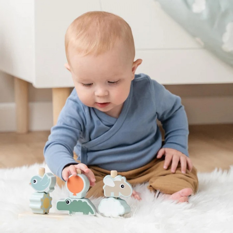 ДРВЕНА ИГРАЧКА ЗА РЕДЕЊЕ ВЕСЕЛИ ОБЛАЧИЊА DONE BY DEER