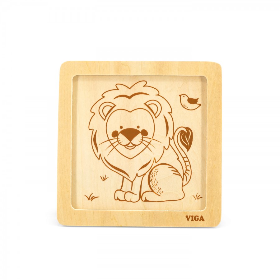 ДРВЕНА ИГРАЧКА СЛОЖУВАЛКА ЛАВ VIGA