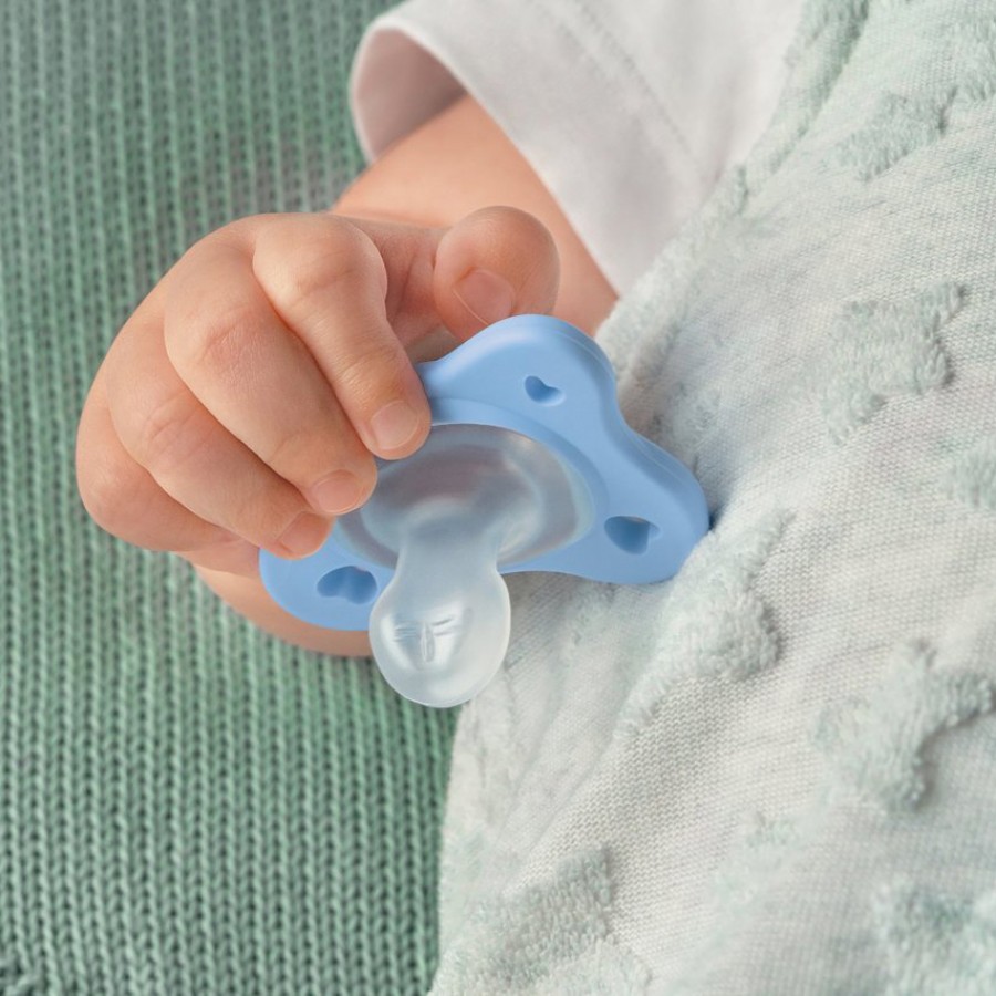 ЛАЖАЛКА СИЛИКОН PHYSIO SOFT DUAL 2-6М 2 ПАР. РОЗЕ CHICCO